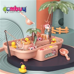 CB868699 CB868700 - Rotary electric music light kids play set let's go fishing toy